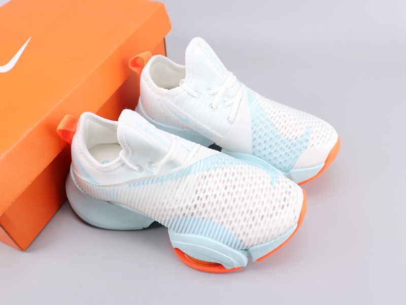 Women Nike Air Zoom Superrep White Baby Blue Orange Shoes - Click Image to Close